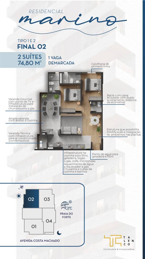 #7298 - Apartamento para Venda em Praia Grande - SP