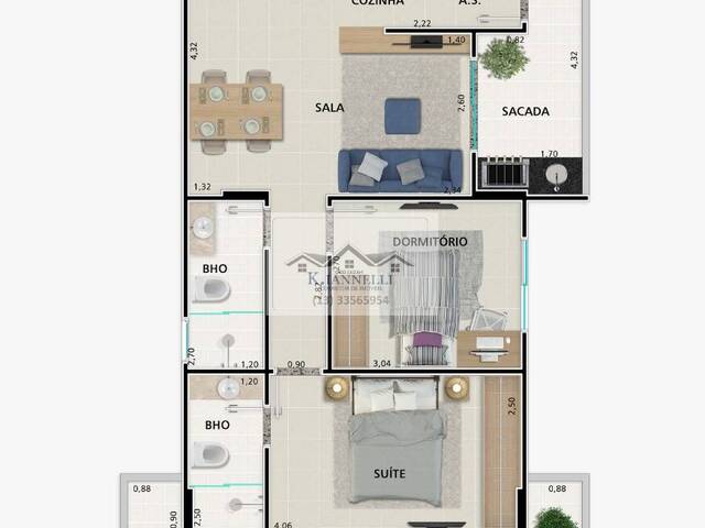 #7437 - Apartamento para Venda em Praia Grande - SP