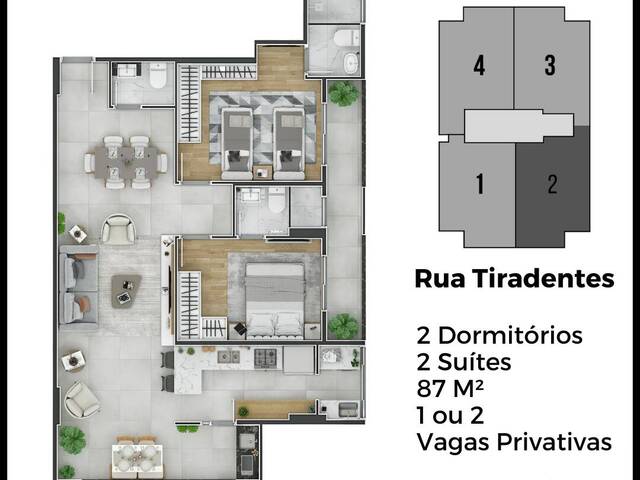 #7614 - Apartamento para Venda em Praia Grande - SP - 3