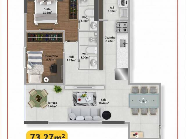 #7815 - Apartamento para Venda em Praia Grande - SP - 3