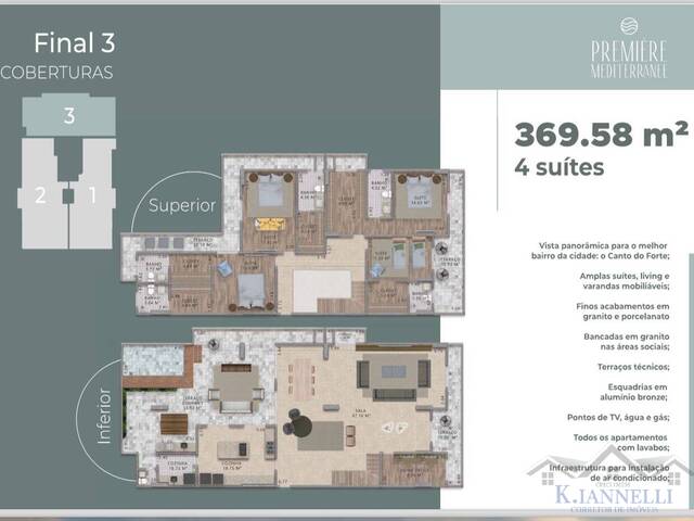#2069 - Apartamento para Venda em Praia Grande - SP