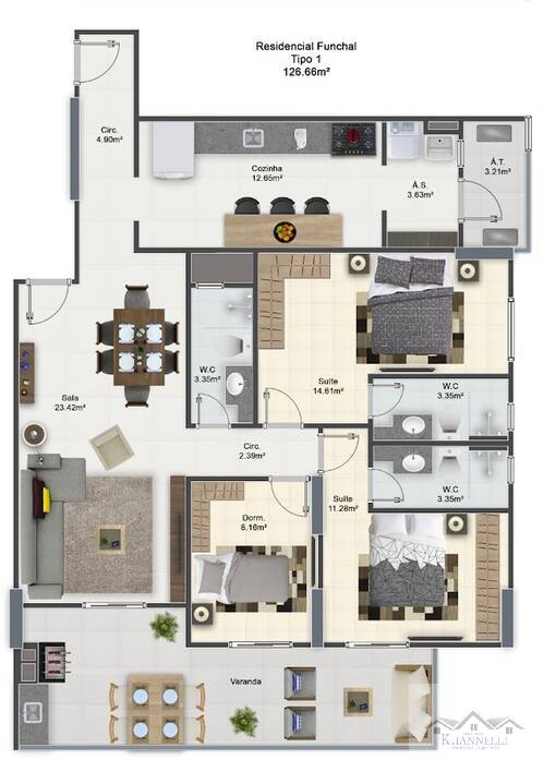 Apartamento, 3 quartos, 122 m² - Foto 7
