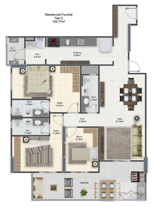Apartamento, 3 quartos, 122 m² - Foto 6
