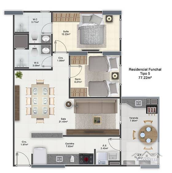 Apartamento, 3 quartos, 122 m² - Foto 3