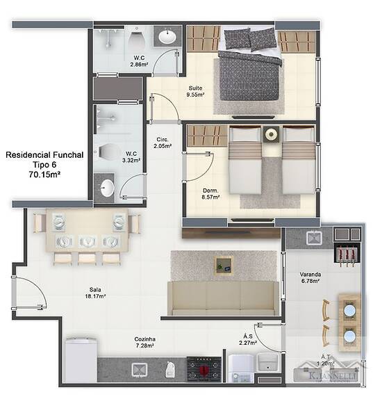 Apartamento, 3 quartos, 122 m² - Foto 2