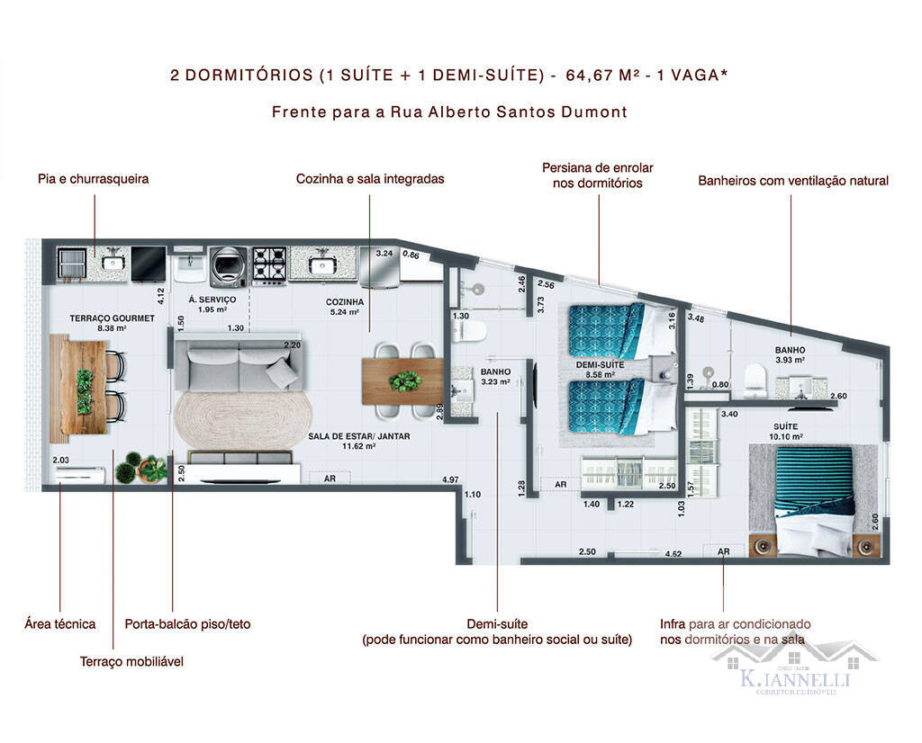 Apartamento, 2 quartos, 68 m² - Foto 8