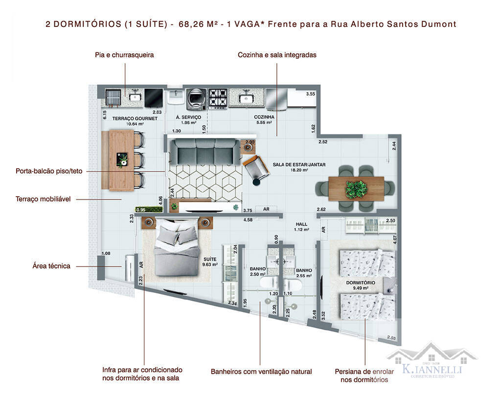 Apartamento, 2 quartos, 68 m² - Foto 10