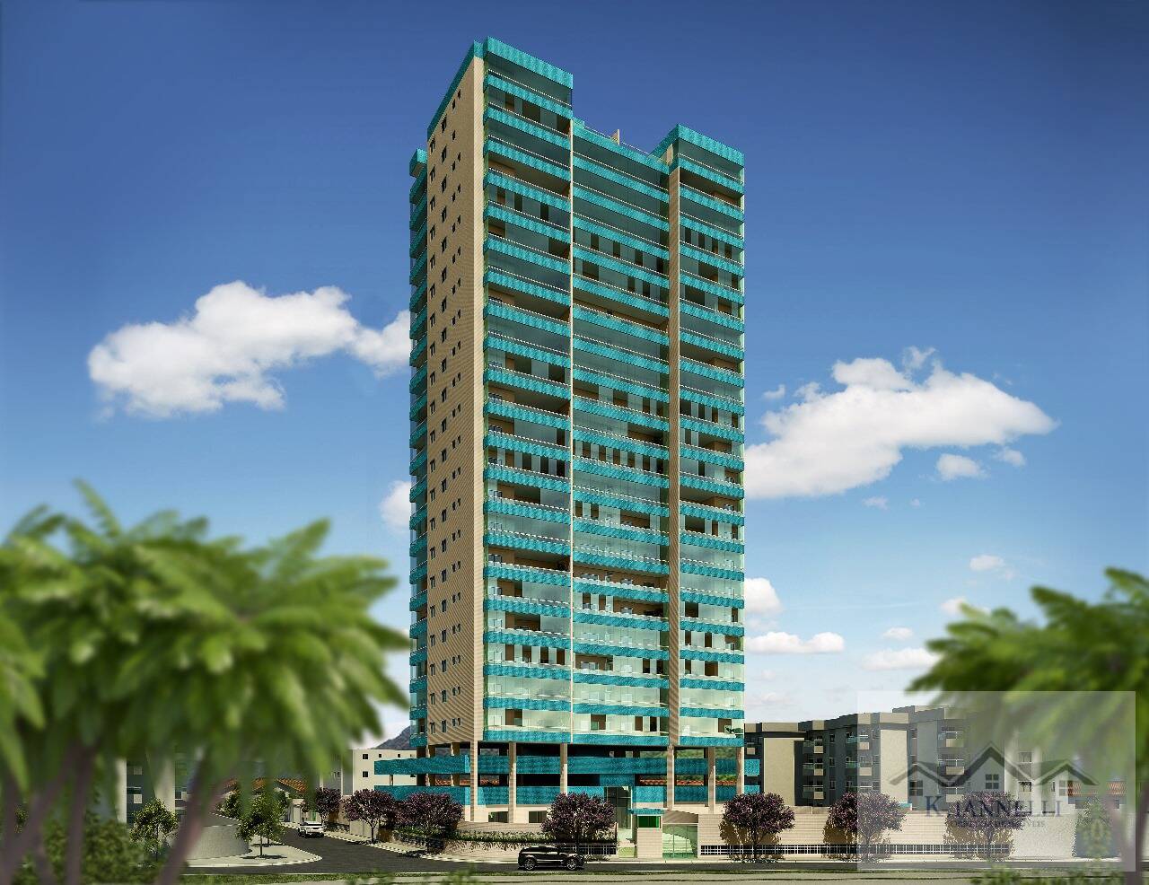 Apartamento 2 dormitórios com Vista para o Mar no real